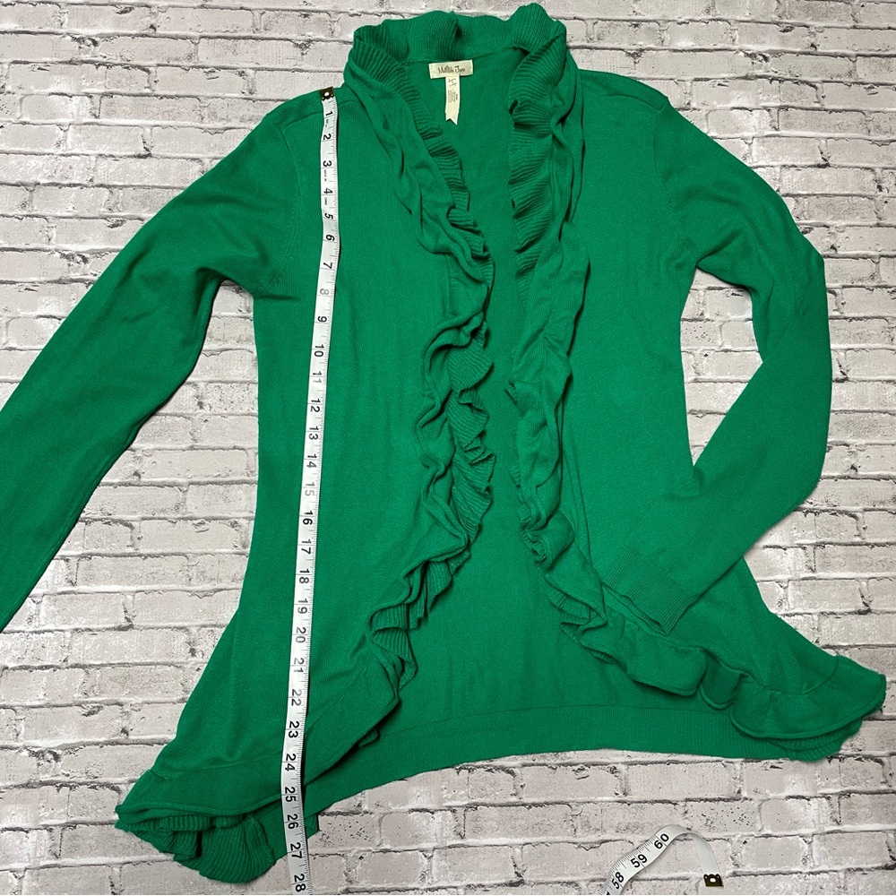 Matilda Jane Vibrant Green Ruffled Cardigan - Picture 2 of 4
